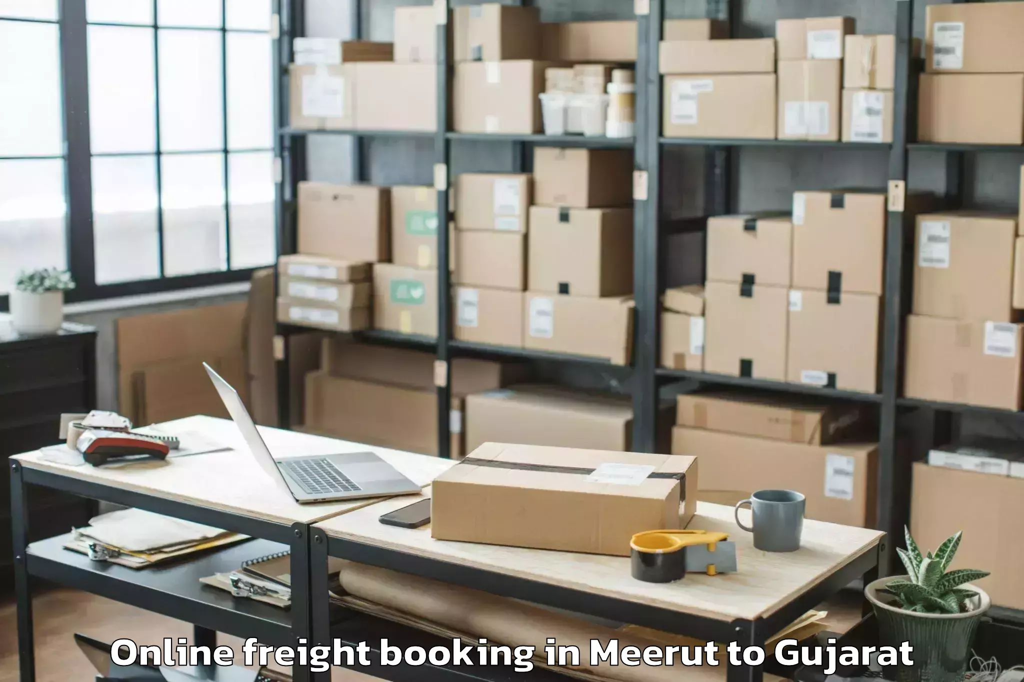 Meerut to Dwarka Online Freight Booking Booking